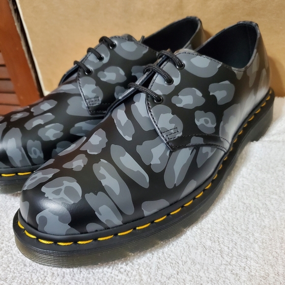 Dr Martens 1461 Distorted Leopard Smooth Print Oxford - Picture 3 of 15